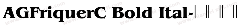 AGFriquerC Bold Ital字体转换